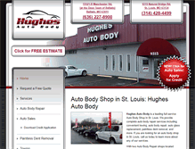 Tablet Screenshot of hughesautobodystl.com